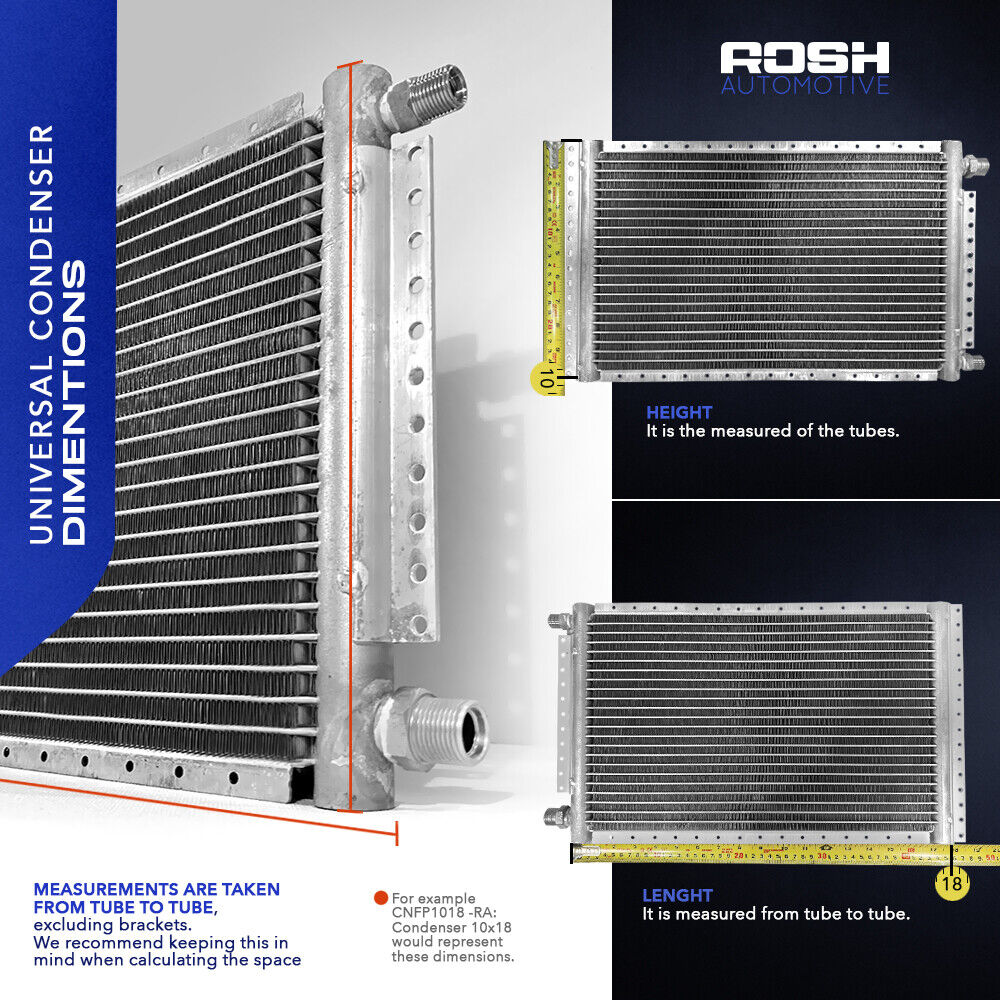 Universal Kit Under dash Evaporator 12V & Condenser Parallel Flow 10" x 18"