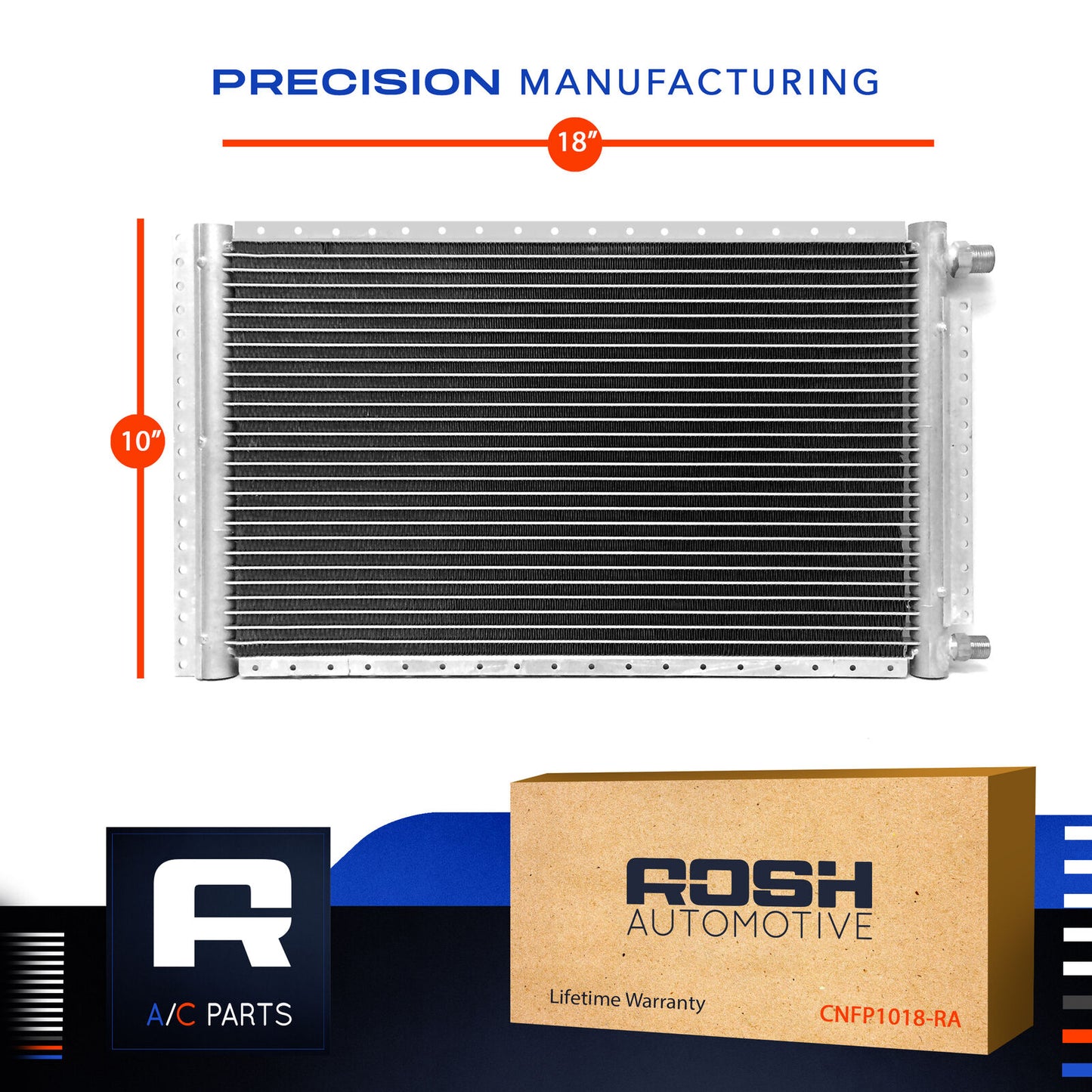 Universal Kit Under dash Evaporator 12V & Condenser Parallel Flow 11" x 24"